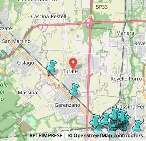 Mappa 22078 Turate CO, Italia (3.61556)