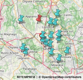 Mappa 22078 Turate CO, Italia (6.37706)