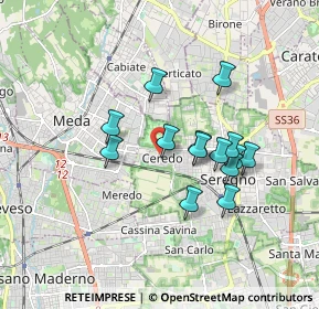 Mappa Via Giovanni Cimabue, 20831 Seregno MB, Italia (1.45429)
