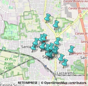 Mappa Via Evangelista Torricelli, 20831 Seregno MB, Italia (0.67053)