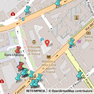 Mappa Via del Coroneo, 34133 Trieste TS, Italia (0.1095)