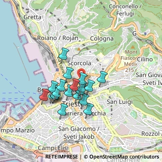 Mappa Via del Coroneo, 34133 Trieste TS, Italia (0.7195)