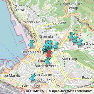 Mappa Via del Coroneo, 34133 Trieste TS, Italia (0.695)