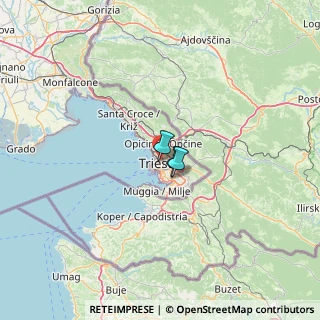 Mappa Via del Coroneo, 34133 Trieste TS, Italia (57.56625)