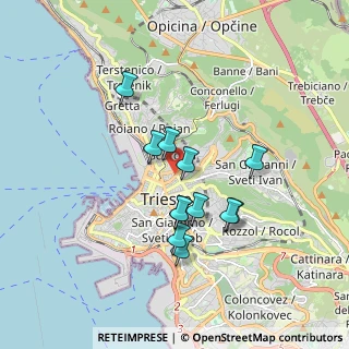 Mappa Via del Coroneo, 34133 Trieste TS, Italia (1.45417)
