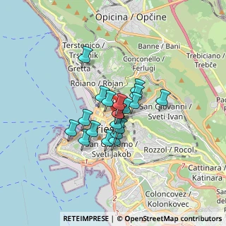 Mappa Via del Coroneo, 34133 Trieste TS, Italia (1.067)