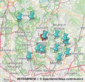 Mappa Via Giusti incrocio, 20831 Seregno MB, Italia (6.59615)