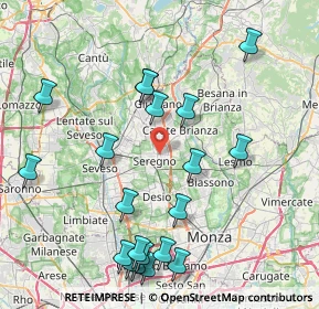 Mappa Via Luigi Settembrini, 20831 Seregno MB, Italia (9.2055)