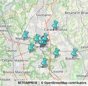 Mappa Via Giusti incrocio, 20831 Seregno MB, Italia (2.44273)