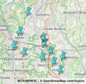 Mappa Via Luigi Settembrini, 20831 Seregno MB, Italia (3.96727)