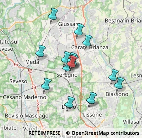 Mappa Via Giusti incrocio, 20831 Seregno MB, Italia (3.032)