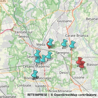Mappa Via Legnano, 20821 Meda MB, Italia (3.89)