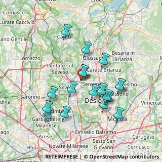 Mappa Via Legnano, 20821 Meda MB, Italia (6.89944)