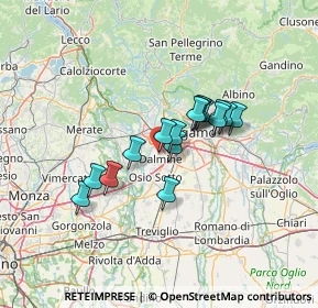 Mappa Via A. Mantegna, 24044 Dalmine BG, Italia (9.565)