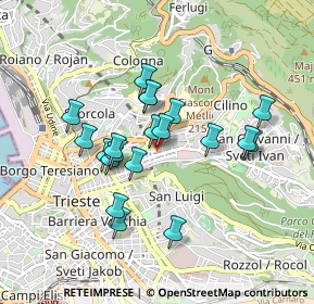 Mappa Via dei Cunicoli, 34126 Trieste TS, Italia (0.7415)