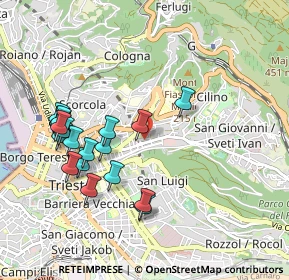 Mappa Via dei Cunicoli, 34126 Trieste TS, Italia (0.9915)