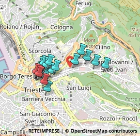 Mappa Via dei Cunicoli, 34126 Trieste TS, Italia (0.7605)