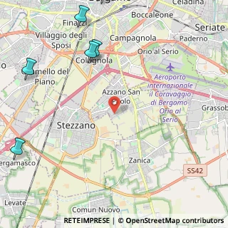 Mappa Via S. Tomaso, 24052 Azzano San Paolo BG, Italia (3.92833)