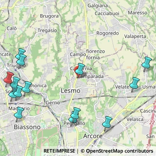 Mappa Via Donatori del Sangue, 20855 Lesmo MB, Italia (3.16857)