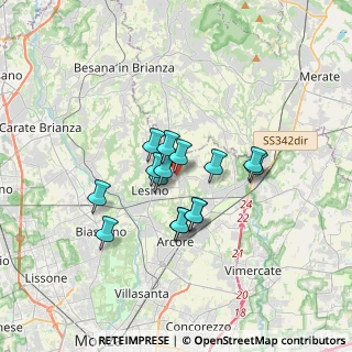 Mappa Viale Grigna, 20857 Camparada MB, Italia (2.452)