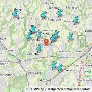 Mappa Viale Grigna, 20857 Camparada MB, Italia (1.88375)