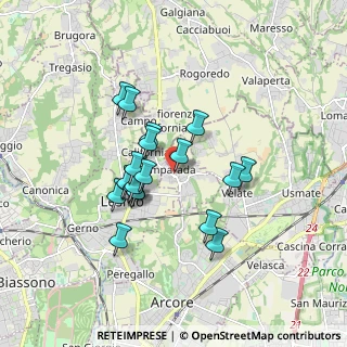 Mappa Viale Grigna, 20857 Camparada MB, Italia (1.4135)