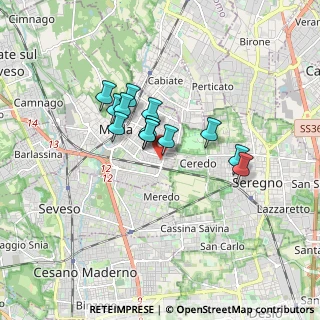 Mappa Via Confalonieri, 20821 Meda MB, Italia (1.22538)