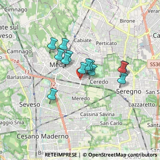 Mappa Via Confalonieri, 20821 Meda MB, Italia (1.34615)
