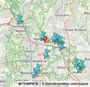 Mappa Via Confalonieri, 20821 Meda MB, Italia (4.2225)