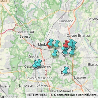 Mappa Via Confalonieri, 20821 Meda MB, Italia (3.06083)