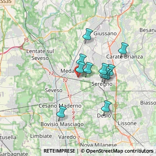 Mappa Via Confalonieri, 20821 Meda MB, Italia (2.94545)