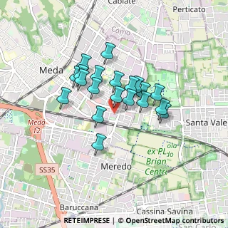 Mappa Via Confalonieri, 20821 Meda MB, Italia (0.6445)