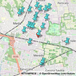 Mappa Via Confalonieri, 20821 Meda MB, Italia (1.137)