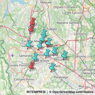 Mappa Via Giacomo Matteotti, 21058 Solbiate Olona VA, Italia (6.075)