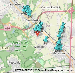 Mappa Via Magenta, 21040 Cislago VA, Italia (1.8105)