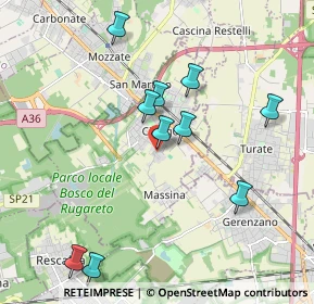 Mappa Via Magenta, 21040 Cislago VA, Italia (2.10545)