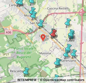 Mappa Via Magenta, 21040 Cislago VA, Italia (2.4835)