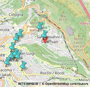 Mappa Strada di Guardiella, 34128 Trieste TS, Italia (1.31545)