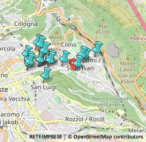 Mappa Strada di Guardiella, 34128 Trieste TS, Italia (0.815)