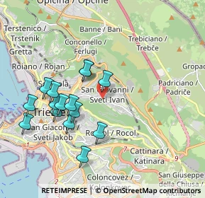 Mappa Strada di Guardiella, 34128 Trieste TS, Italia (1.86133)