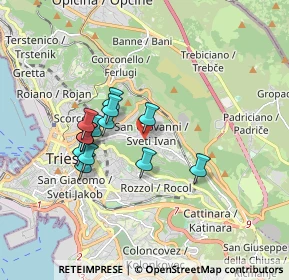 Mappa Strada di Guardiella, 34128 Trieste TS, Italia (1.44769)