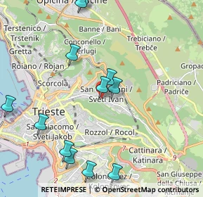 Mappa Strada di Guardiella, 34128 Trieste TS, Italia (2.3625)