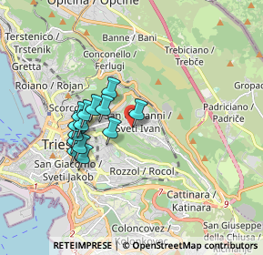 Mappa Strada di Guardiella, 34128 Trieste TS, Italia (1.45786)