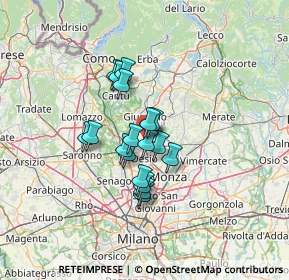 Mappa Via Giacomo Leopardi, 20831 Seregno MB, Italia (9.28278)