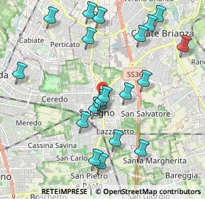 Mappa Via Giacomo Leopardi, 20831 Seregno MB, Italia (2.1215)