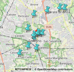 Mappa Via Giacomo Leopardi, 20831 Seregno MB, Italia (1.61385)