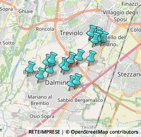 Mappa Via Glicine, 24044 Dalmine BG, Italia (1.35056)