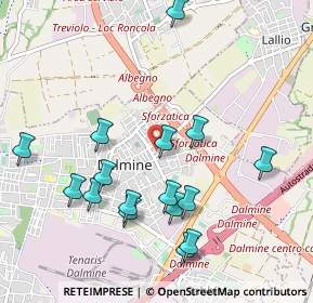 Mappa Via Glicine, 24044 Dalmine BG, Italia (1.04188)