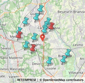 Mappa Via Berna, 20831 Seregno MB, Italia (3.582)