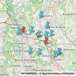 Mappa Via Vincenzo Foppa, 20831 Seregno MB, Italia (3.57071)